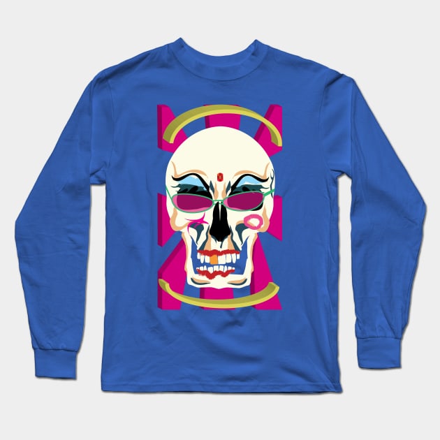 Electro skull Long Sleeve T-Shirt by riomarcos